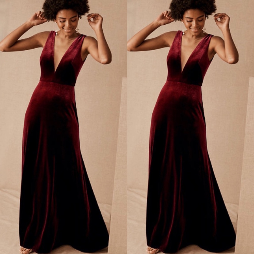 BHLDN x Jenny Yoo Logan Velvet Maxi Dress